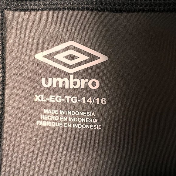 UMBRO Pants Jr. Women's Checkered Straight Leg Yoga Capri Stretch Black Gray XL - Picture 2 of 13